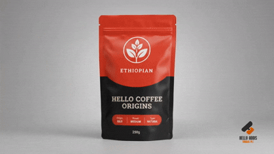 Hello Coffee Origins Ethiopian coffee bag